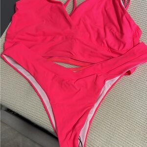 SHEIN Hot Pink Bikini Set